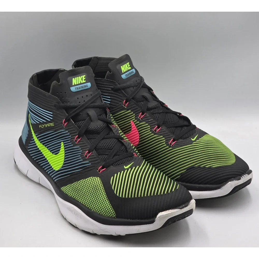 Nike Free Train Instinct 833274-034 Black Electric Green Men's Size 10.5